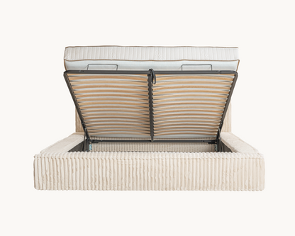 Adore Melody Teddyrib bed met Opbergruimte - Nº22 - Pearl White