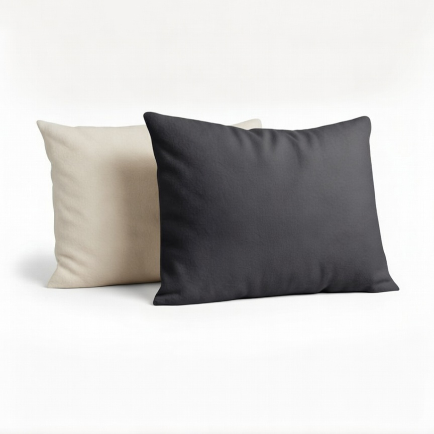 Y-NOT Kussenslopen Jersey Flannel Antra/Greige 60x70 cm 2-pack