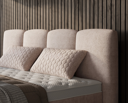 Allure bed met Opbergruimte + Hybrid Pocket 500 Matras  - Nº31 -  Taupe