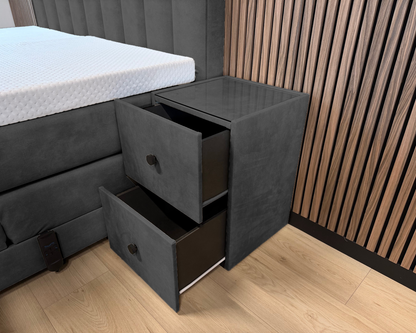 Y-NOT - Elektrische Boxspring - Japandi Rondo - Complete set - Nº32 Antraciet