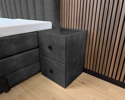 Y-NOT - Elektrische Boxspring - Lumière - Complete set - Nº19 Caviar Dark Gray