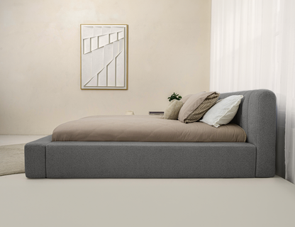 Adore Ledikant Edira Antraciet - Modern laag zweefbed -Nº19 Caviar Dark Gray