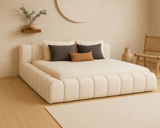 Amore Jazz Teddy bed  + Hybrid Pocket 500 Matras - Nº28 - Pearl White