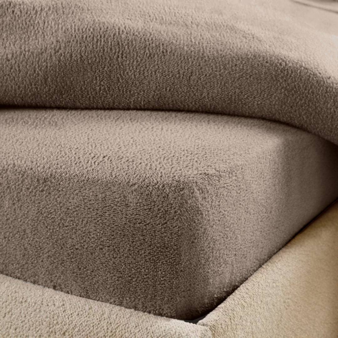 Matras Hoeslaken Teddy - Iced Coffee Taupe