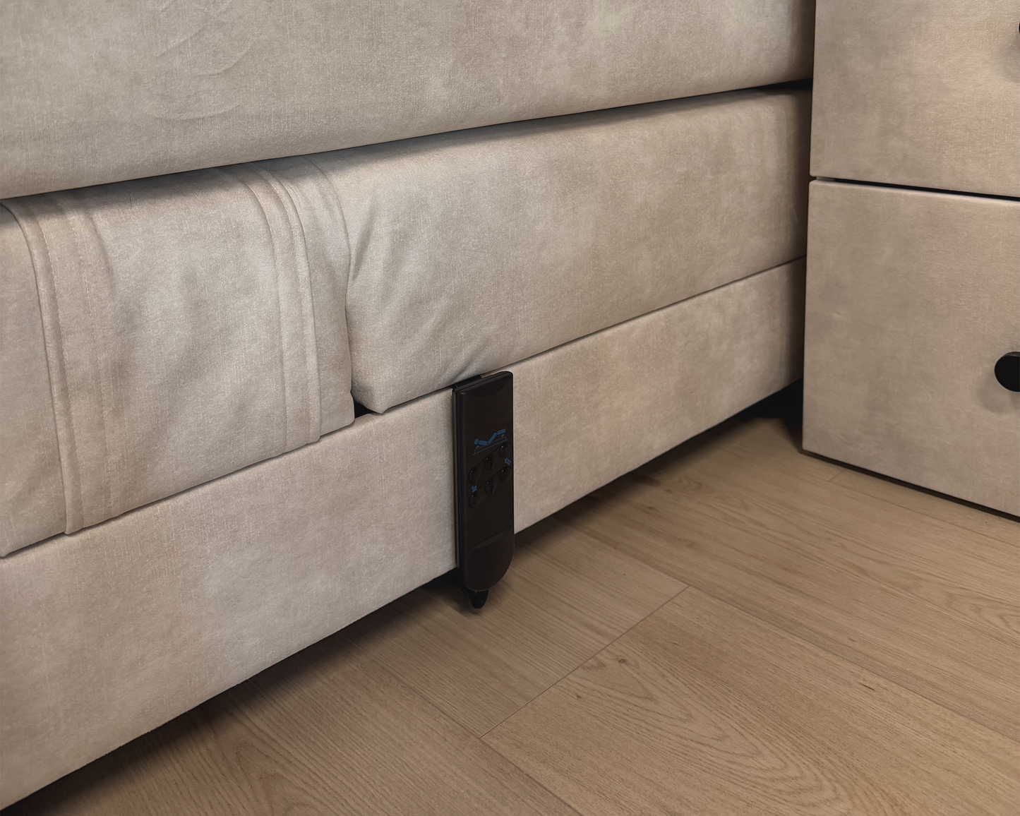 Y-NOT - Elektrische Boxspring - Japandi Rondo - Complete set - Nº29 Ivory