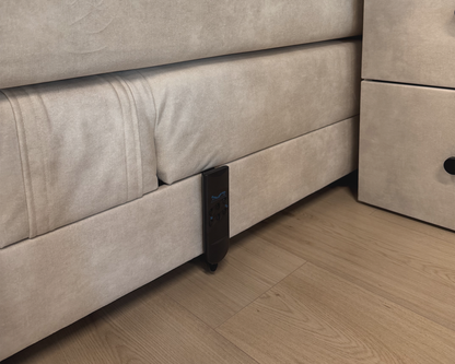 Y-NOT - Elektrische Boxspring - Japandi Rondo - Complete set - Nº29 Ivory