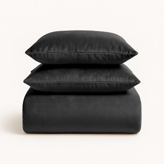 Dekbedovertrek set - Velvet Obsidian Black