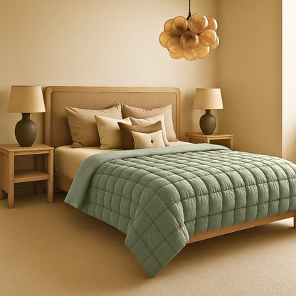 Dekbed Zonder Overtrek Fluffy Cube Pistachio Green
