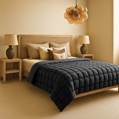 Dekbed Zonder Overtrek Fluffy Cube Jet Black