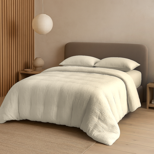 Dekbedovertrek set Micro Mousseline Creme