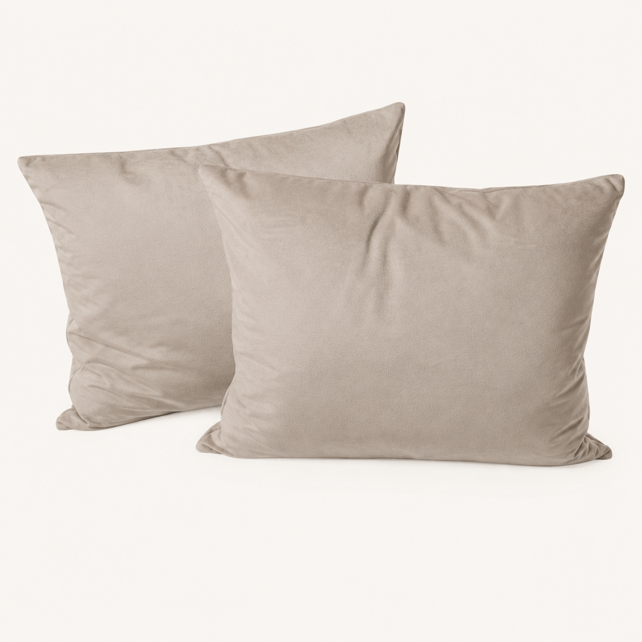 Y-NOT Kussenslopen Velvet Greige 60x70 cm 2-pack