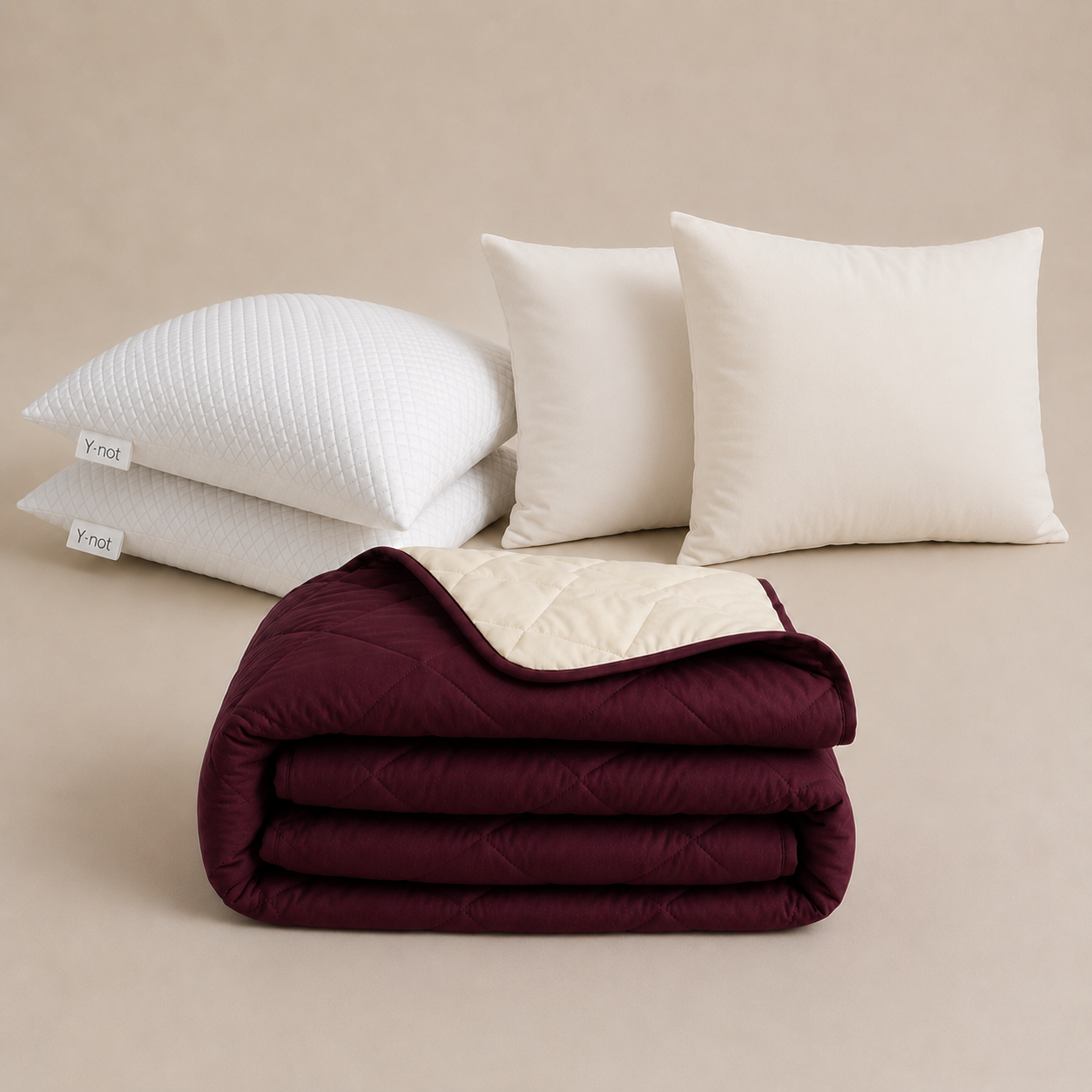 Cooling Comfort Bundel | 1 zomerdekbed + 2 slopen + 2 Cooling Hoofdkussens | Plum