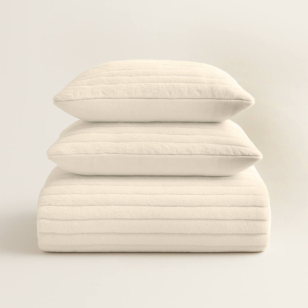 Dekbedovertrek Teddy Chunky Rib™ Cappuccino White