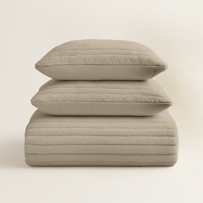 Dekbedovertrek Teddy Chunky Rib™ Sand