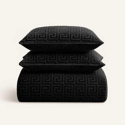 Dekbedovertrek set Velvet Designer Black