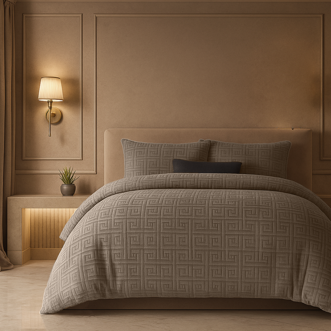 Dekbedovertrek set Velvet Designer Taupe