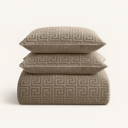 Dekbedovertrek set Velvet Designer Taupe
