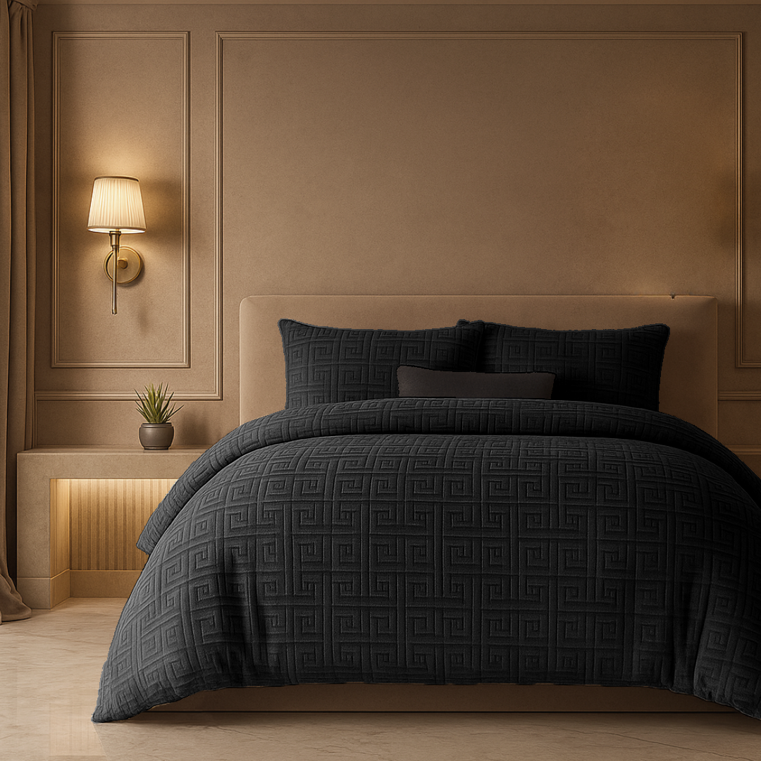 Dekbedovertrek set Velvet Designer Black