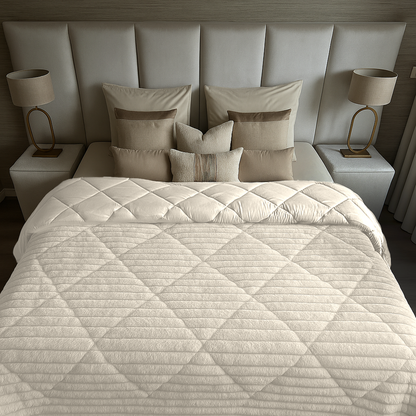 Dekbed Zonder Overtrek Teddy Chunky Rib™ Cappuccino White