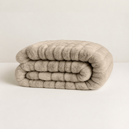 Y-NOT Teddy Chunky Rib Dekbed Sand