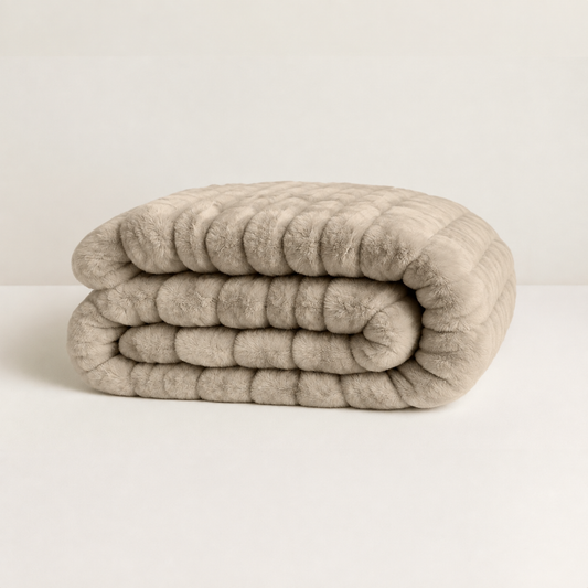 Y-NOT Teddy Chunky Rib Dekbed Sand