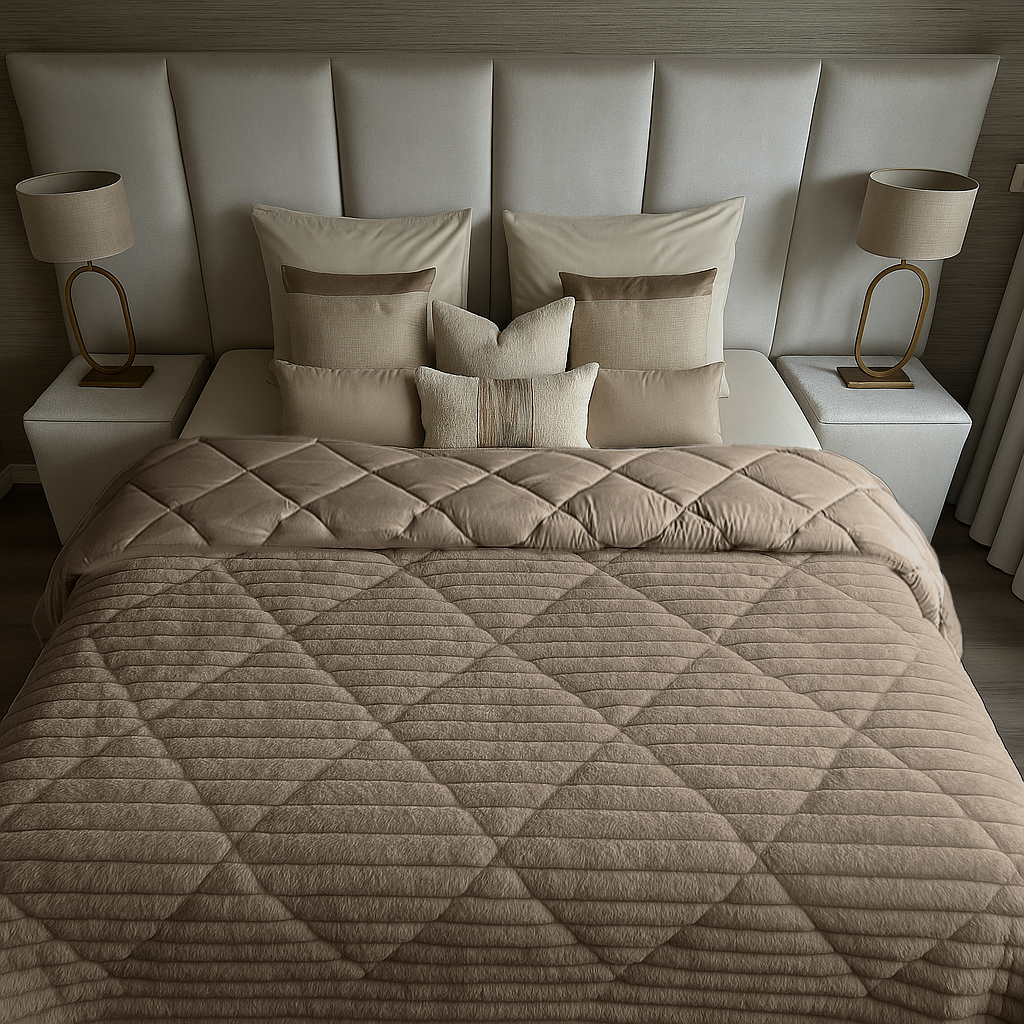 Dekbed Zonder Overtrek Teddy Chunky Rib™ Iced Coffee Taupe