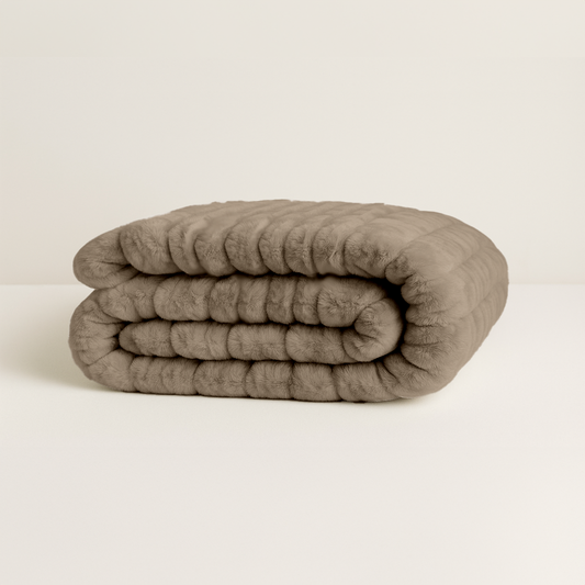 Dekbed Zonder Overtrek Teddy Chunky Rib™ Iced Coffee Taupe