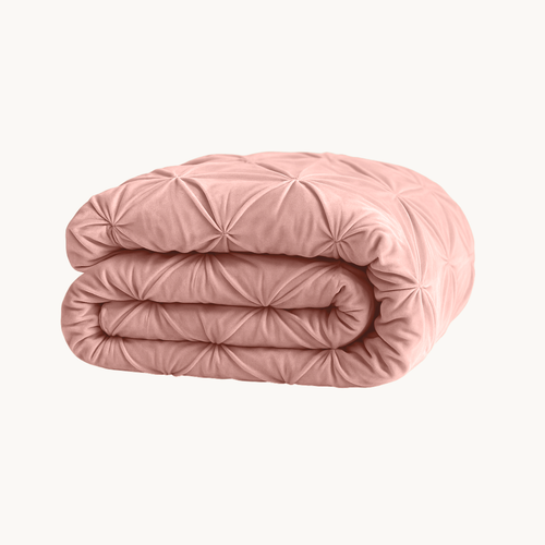 Dekbed Zonder Overtrek Velvet Diamond Roze met luxe diamant patroon