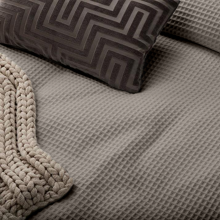 Kussenslopen Waffle Taupe 60x70cm 2-Pack