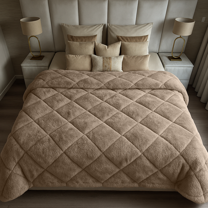 Dekbed Zonder Overtrek Teddy Fluffy™ Iced Coffee Taupe