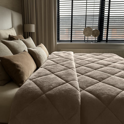 Dekbed Zonder Overtrek Teddy Fluffy™ Iced Coffee Taupe