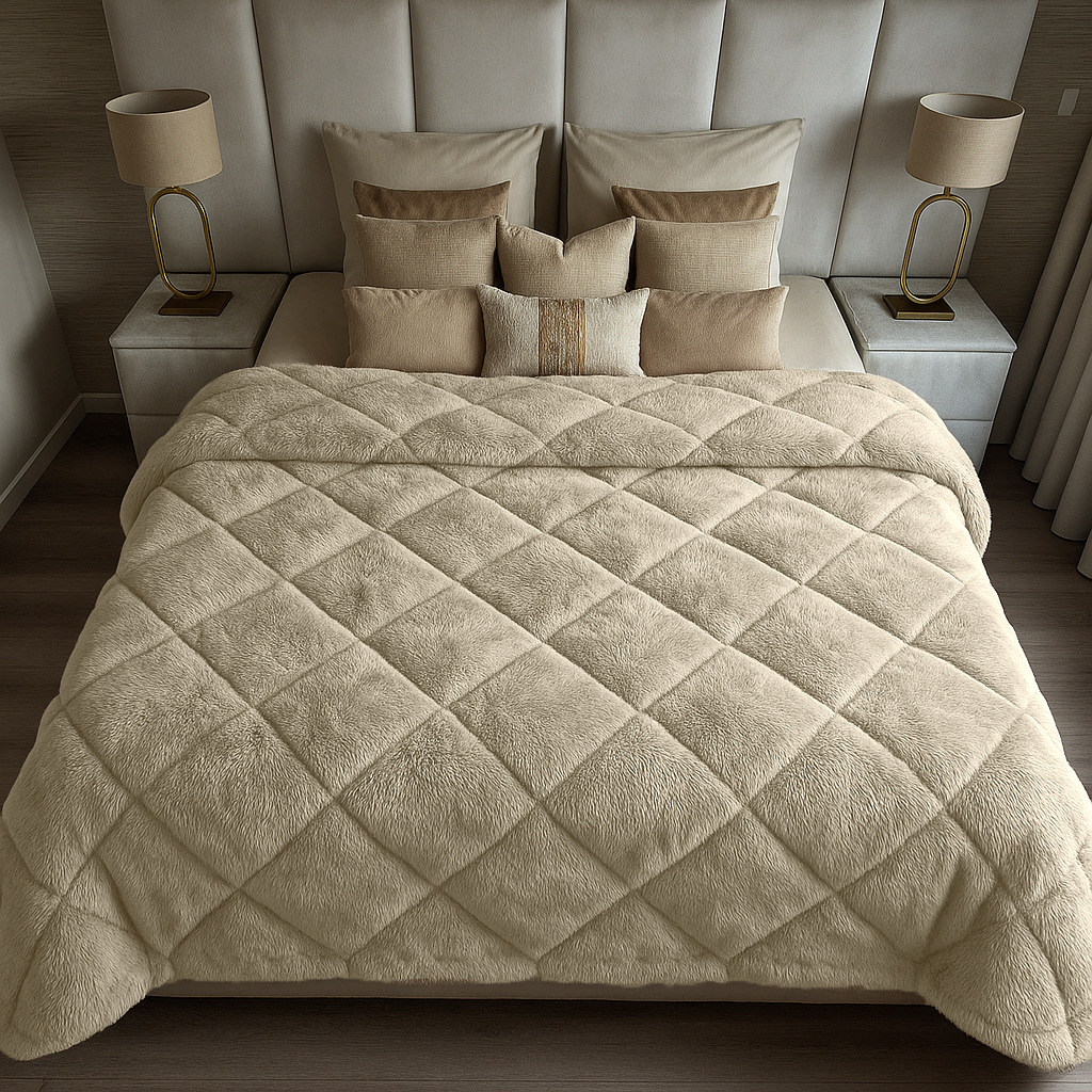 Dekbed Zonder Overtrek Teddy Fluffy™ Nude