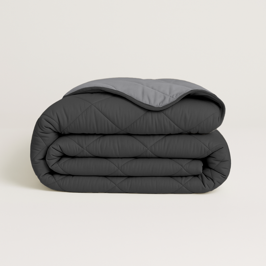 Dekbed Zonder Overtrek Mat Satijn Antracite / Grey (220cm lang)