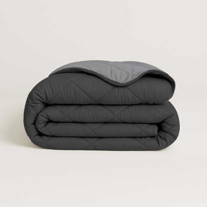 Dekbed Zonder Overtrek Mat Satijn Antracite / Grey (220cm lang)