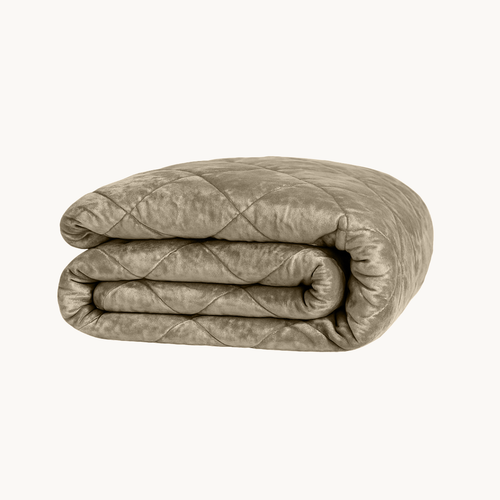 Dekbed Zonder Overtrek Velvet Chenille Taupe/Grey