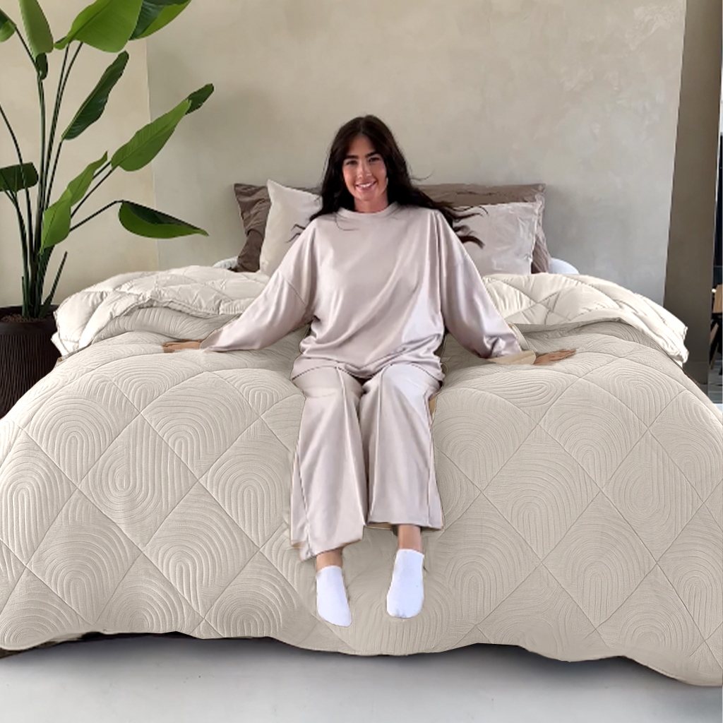 Dekbed Zonder Overtrek Velvet Japandi Pearl White