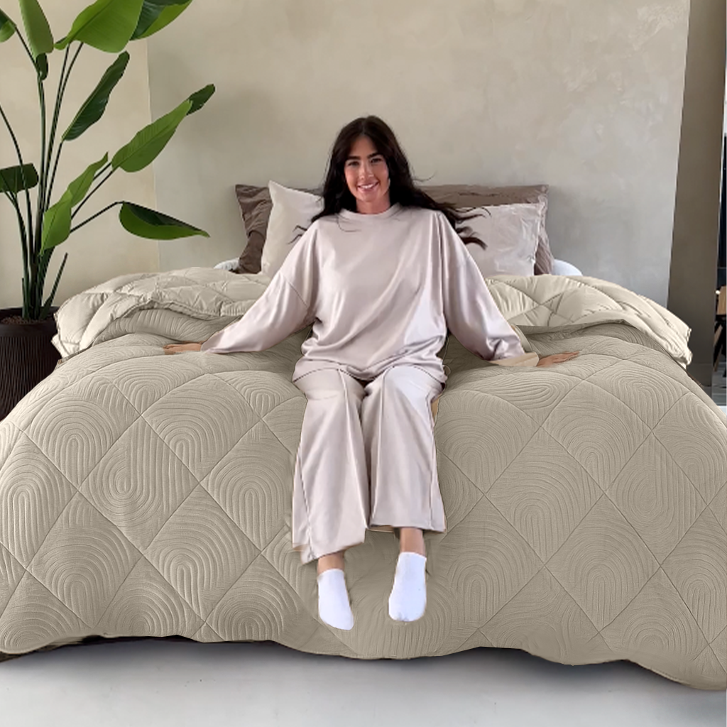 Dekbed Zonder Overtrek Velvet Japandi Sand