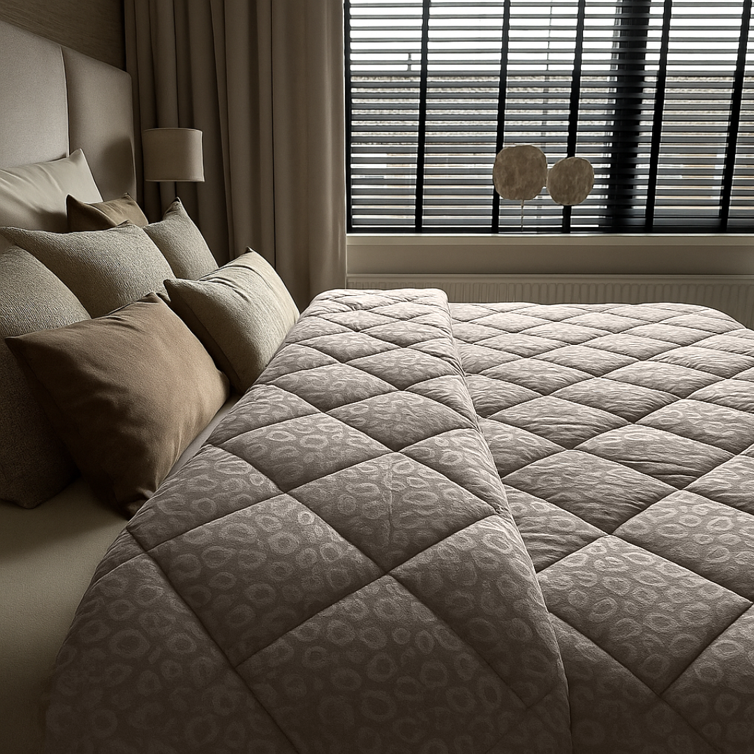 Dekbed Zonder Overtrek Velvet Panther Skin Light Taupe