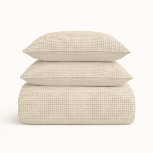 Dekbedovertrek set Waffle Sand