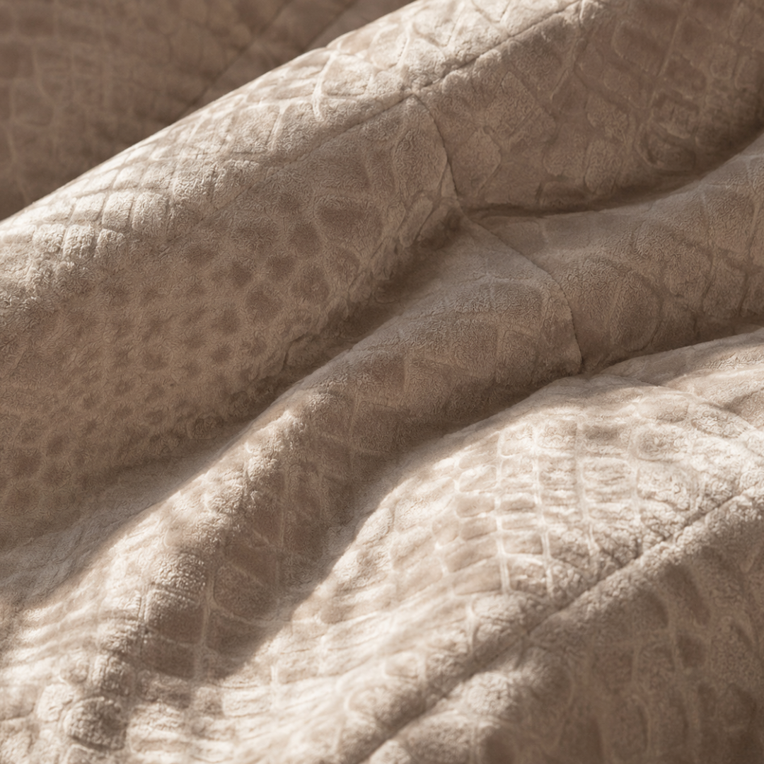 Y-NOT Velvet Snake Dekbed Taupe
