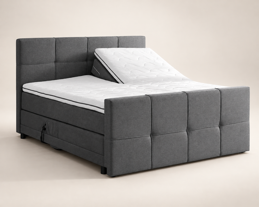 Y-NOT - Elektrische Boxspring - Aurea - Complete set - Nº19 Caviar Dark Gray