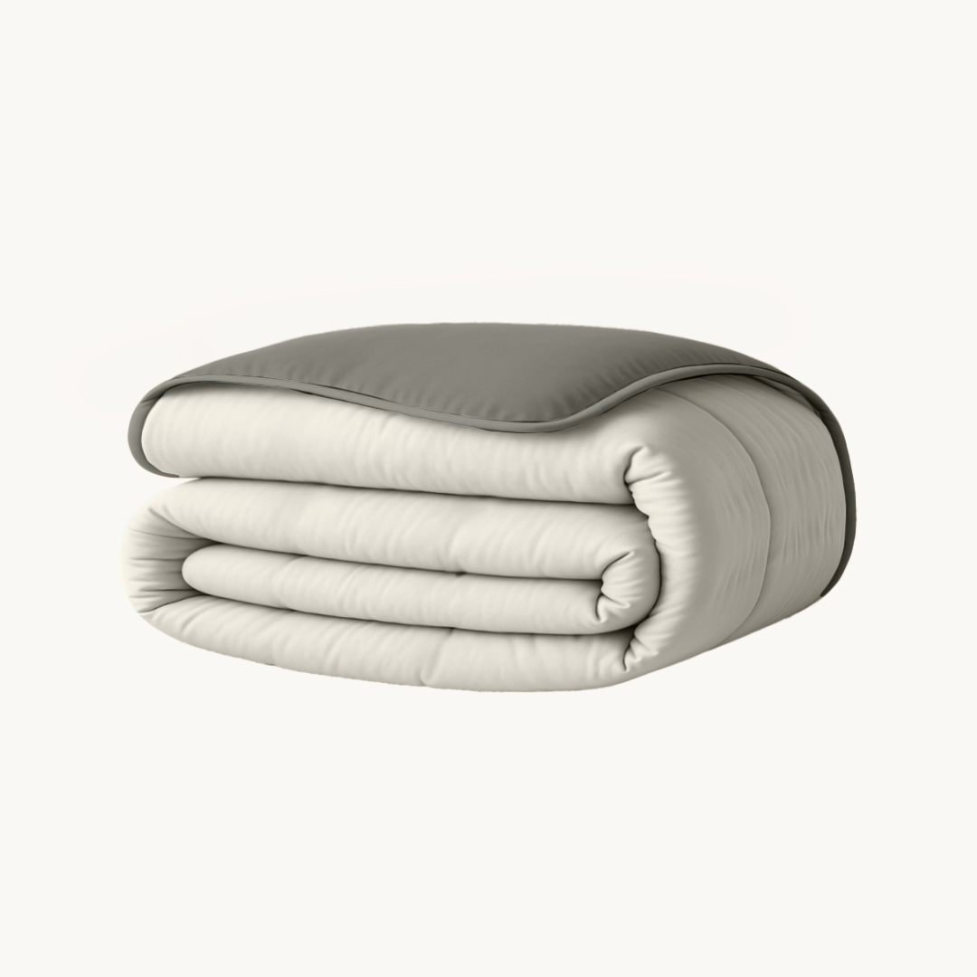 Dekbed Zonder Overtrek Mat Satijn™ Cream/Kaki Taupe