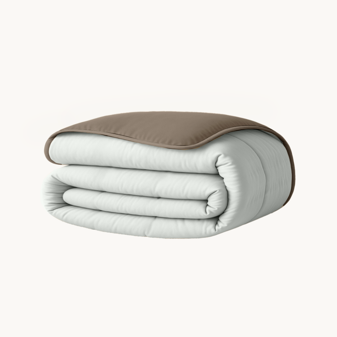 Dekbed zonder Overtrek Mat Satijn™ Taupe / Grey