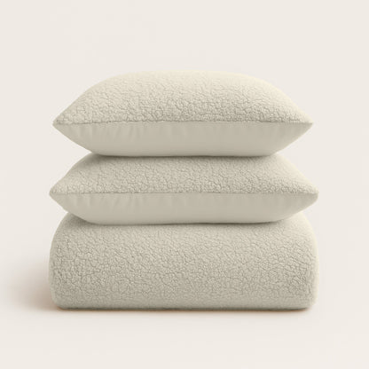 Dekbedovertrek set Teddy Creme