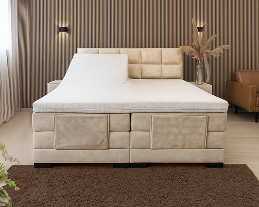 Y-NOT - Elektrische Boxspring - Cleo - Complete set - Nº29 Ivory