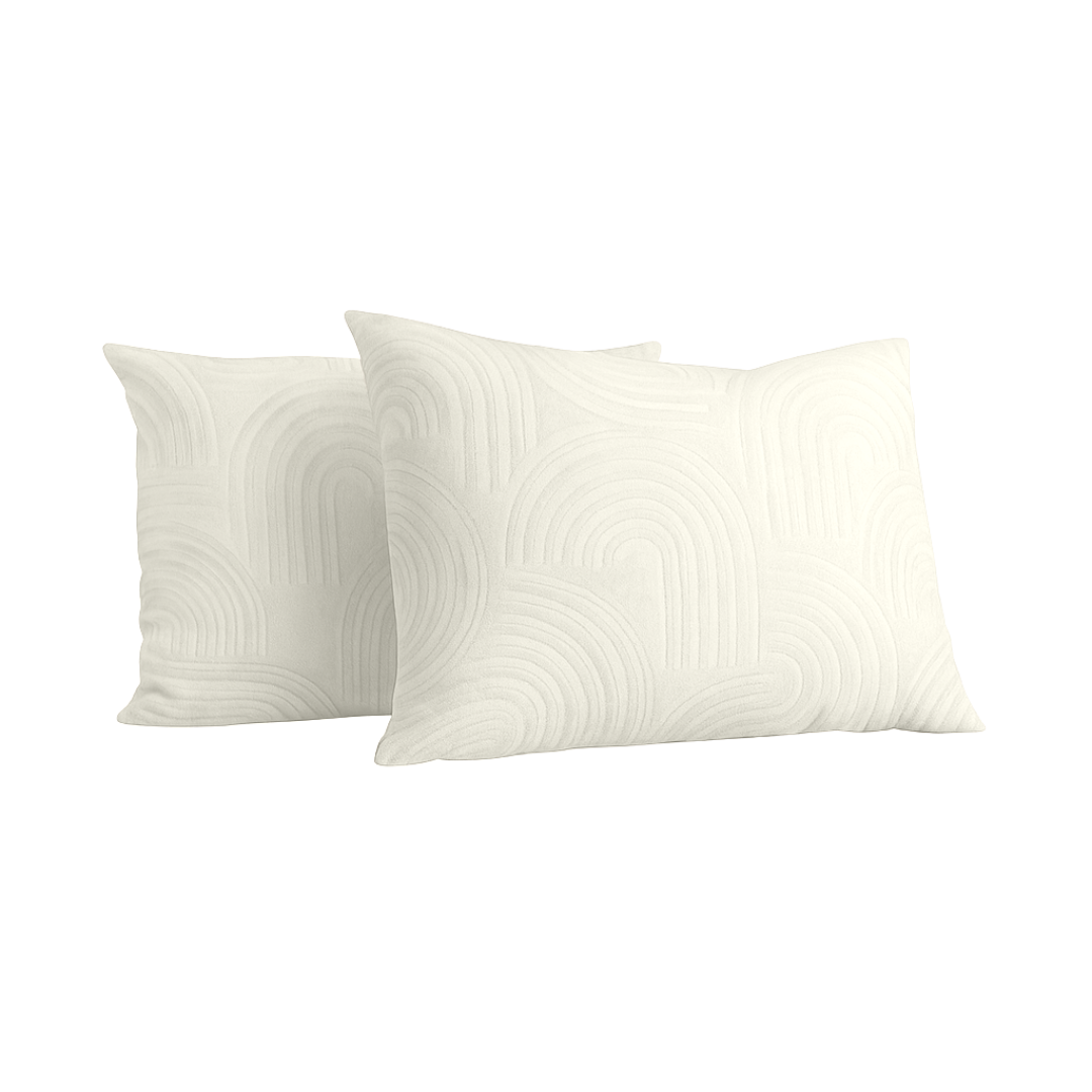 Kussenslopen Velvet Japandi Pearl White 60x70 cm 2-pack