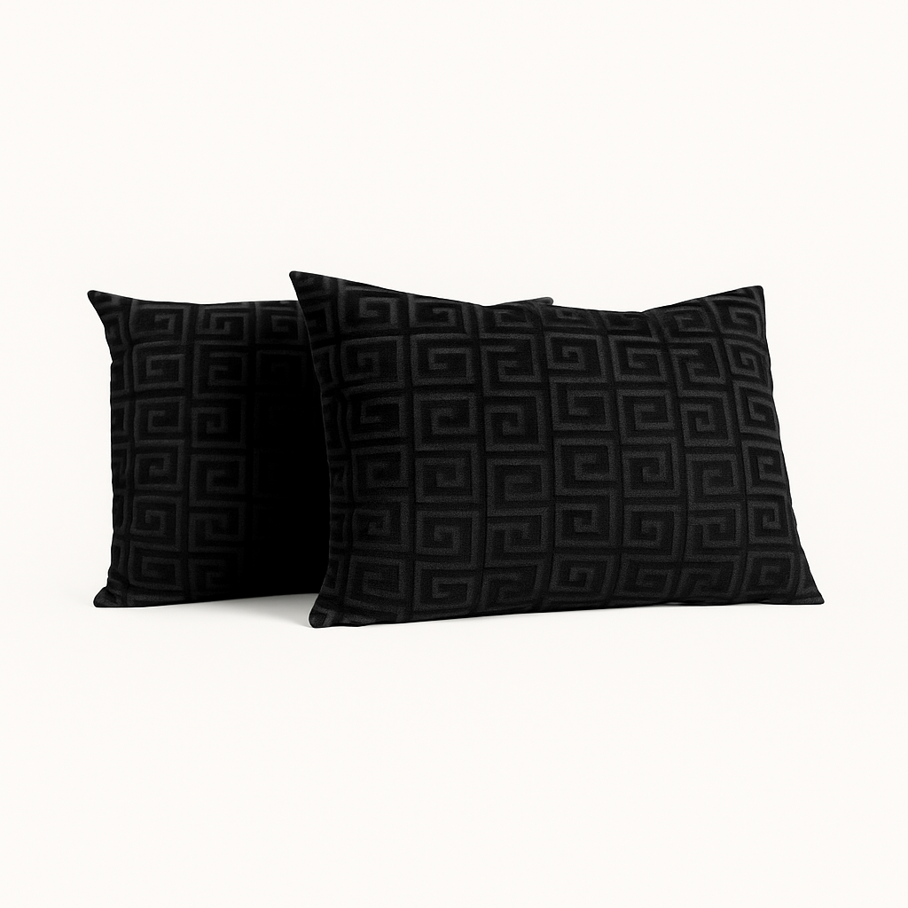 Kussenslopen Velvet™ Designer Black 60x70cm 2-Pack