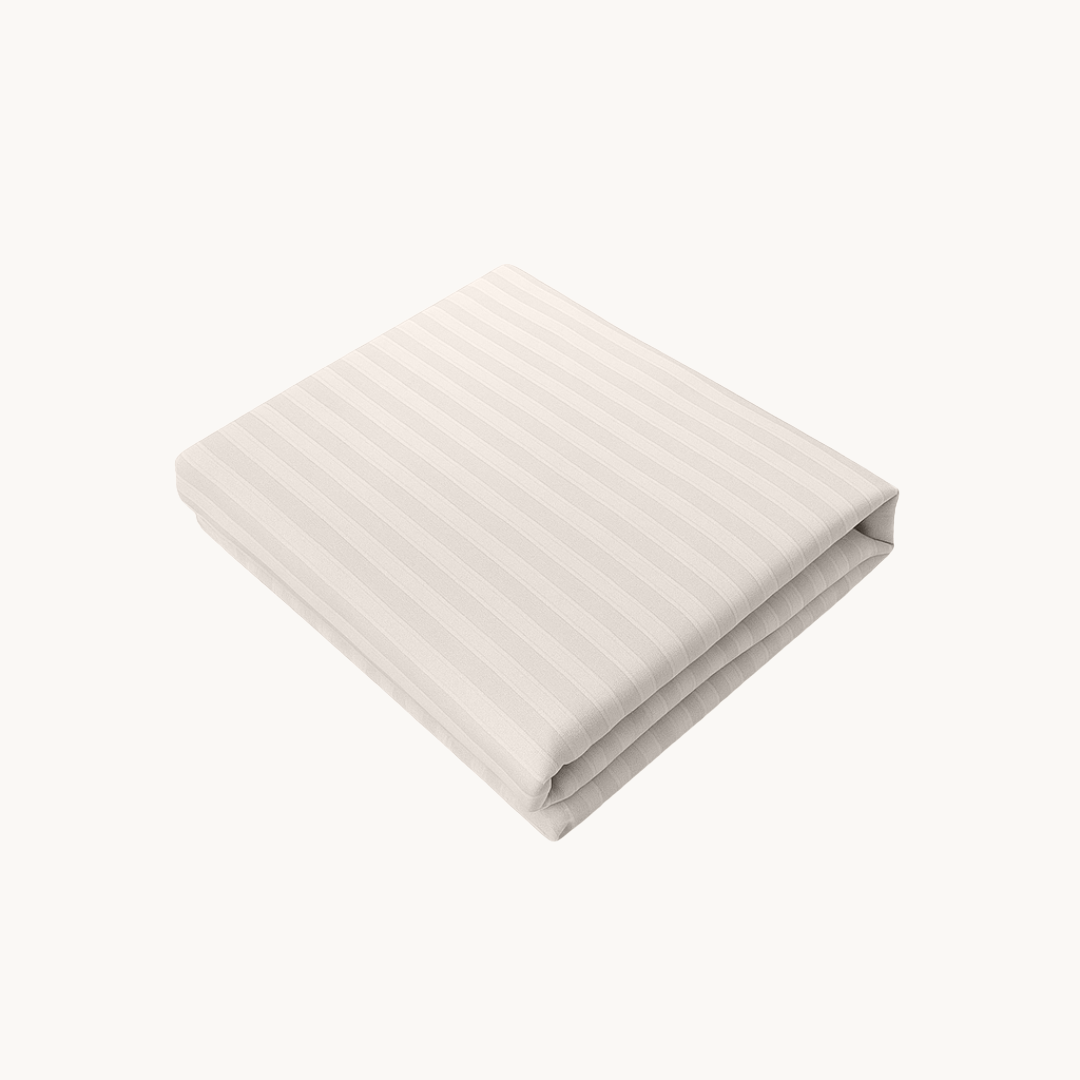 Kussenslopen Hotel Stripe Satin Offwhite 60x70cm 2-Pack