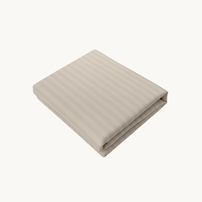 Kussenslopen Hotel Stripe Satin Taupe/grey 60x70cm 2-Pack