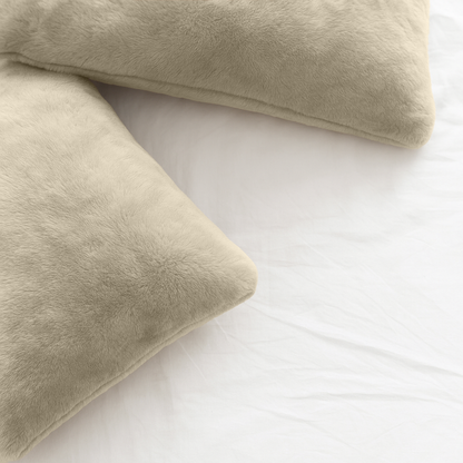 Kussenslopen Teddy Fluffy™  Nude 60x70cm 2-Pack